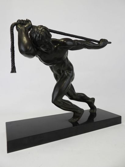 null Maurice GUIRAUD-RIVIERE (1881-1947) : "The rope puller" or "The strength". Proof...