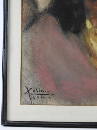 null Jean COLIN (1881-1961) : La gitane. Pastel sur papier signé en bas à gauche....