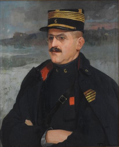 null GUIRAND de SCEVOLA (1871-1950) Portrait du colonel Alfred Fetter (1860-1929)...