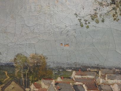 null Godefroy de HAGEMANN (circa 1820-1877) : Paysage du Gatinais. Huile sur toile...