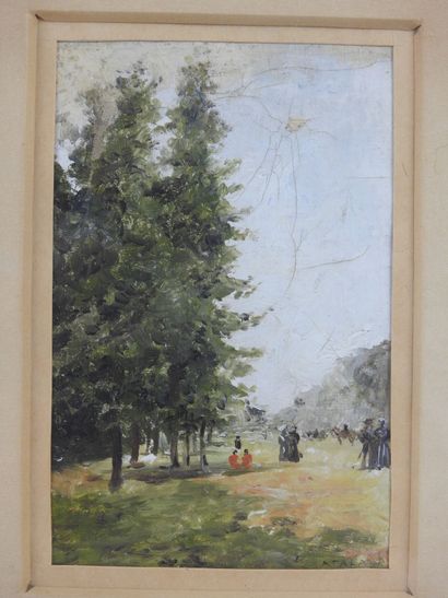 null Enrique ATALAYA (1851-1914) : Vue de Paris avec Notre-Dame & Promenade au bois....