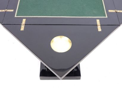 null René JOUBERT & Philippe PETIT edited by DIM: Portfolio game table in black lacquered...