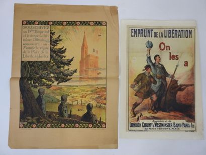 null AFFICHES. Firmin BOUISSET (1859 - 1925) Emprunt de la Libération - 1918 - ON...