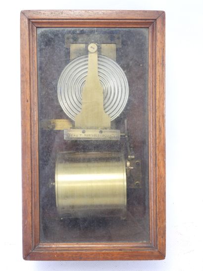 null House REDIER : BAROMETER in brass and metal. Dim: 25,5 x 15 x 12 cm. In its...