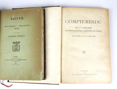 null "Proceedings of the 1st International Congress against the duel", Budapest 4-6...
