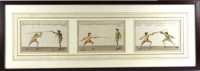 null ENGRAVINGS. GIRARD (Pierre-Jacques-François). Suite of 9 watercolor plates from...