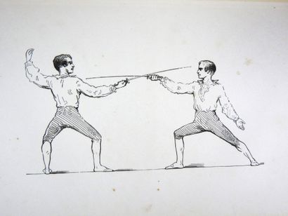 null GRISIER (A.) : Les armes et le duel. Dentu, 1864. In-4 demi-chagrin marron,...