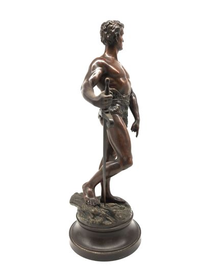 null STATUETTE. CONSTANT Maurice (1892-1970), "Le droit civique", proof in patinated...
