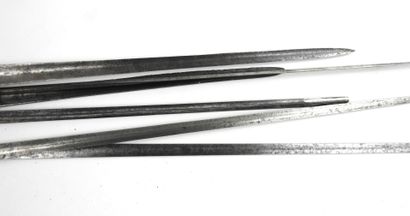 null MISCELLANEOUS. Set of 6 18th century sword blades, engraved with decorations...