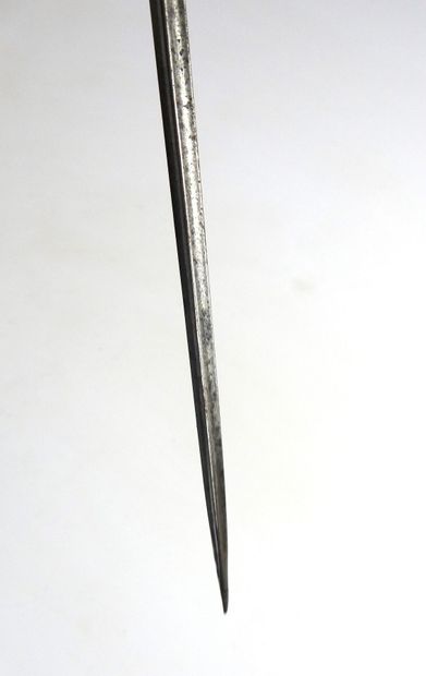 null FRANCE. Sword called "deuil" with black bronzed steel frame, single-branch hilt...