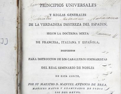 null BREA (Manuel de Antonio). "PRINCIPIOS UNIVERSALES Y REGLAS GENERALES DE LA VERDADERA...