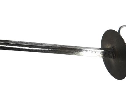 null FRANCE. Sword called "deuil" with black bronzed steel frame, single-branch hilt...