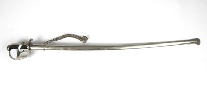 null NETHERLANDS. Cavalry officer's saber model 1876 with nickel-plated steel frame,...