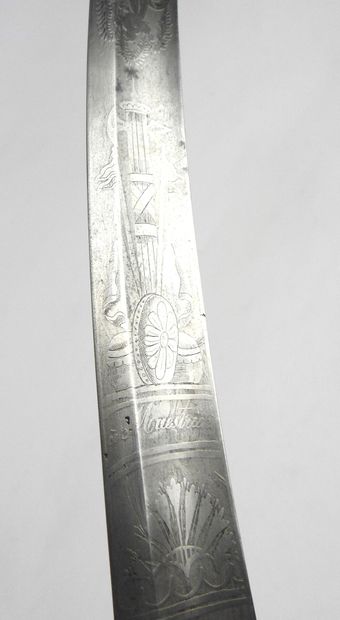 null NETHERLANDS. Oriental style cavalry officer's saber, grip with marine ivory...