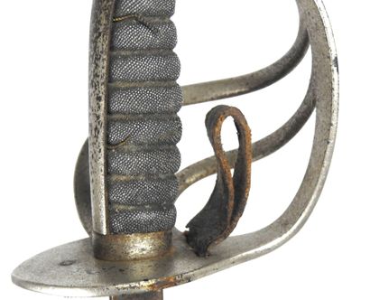 null NETHERLANDS. Cavalry saber model 1845 with steel frame, stingray handle, 3-pronged...
