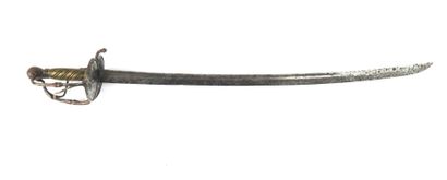 null GERMANY. Walloon cavalry sword, steel frame with pommel, two-branch guard with...