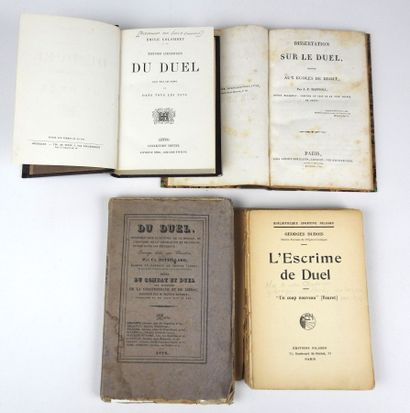 null J.P. MAFFIOLI, "Dissertation sur le duel", Paris, Arthus-Bertrand, in-8, demi-maroquin,...