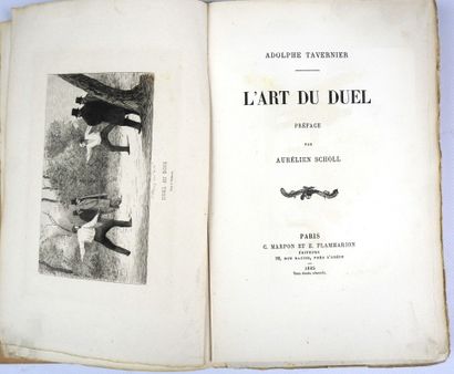 null GRISIER (A.) : Les armes et le duel. Dentu, 1864. In-4 demi-chagrin marron,...