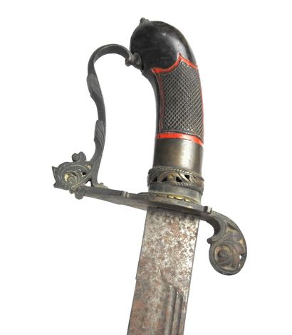 null ARMES ASIATIQUES. INDONESIE. Petit sabre à lame courbe Parang Nabur de Kalimantan...