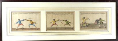 null ENGRAVINGS. GIRARD (Pierre-Jacques-François). Suite of 9 watercolor plates from...