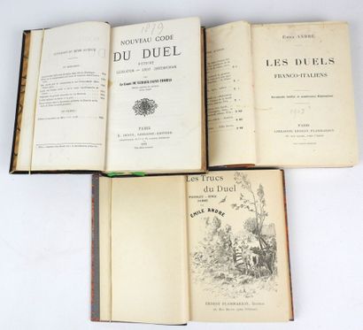 null ANDRE (Emile). Les Duels franco-italiens. Paris, Flammarion, sd (1903). In-12...