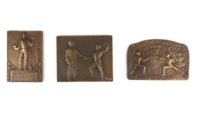 null MEDALS. Lot of 3 bronze medals related to the competitions at the MONDOLONI...