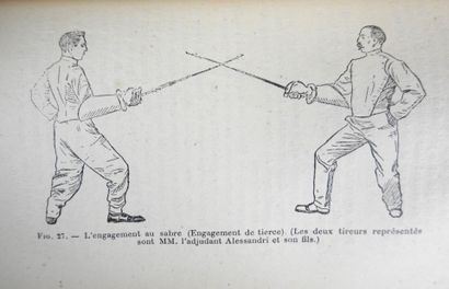 null ANDRE (Emile). "Manual of fencing". Paris, Garnier, 1908, In-12°, 499 pp, full...