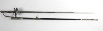 null FRANCE. Sword with steel frame, single-edged guard with donkey step, one-piece...