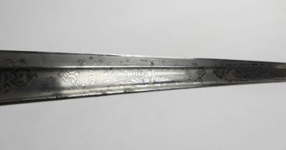 null ANGLETERRE. Sabre d'officier d'artillerie modèle 1821 à monture en acier, poignée...