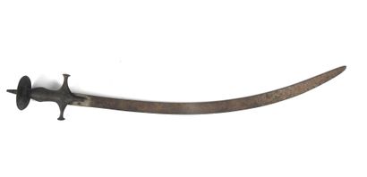 null ORIENTAL WEAPONS. Indian sword "Talwar", iron frame, one-piece handle with a...