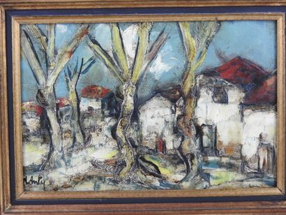 null Henri D'ANTY (1910-1998) Three trees. Oil on canvas signed lower left. 22 x...