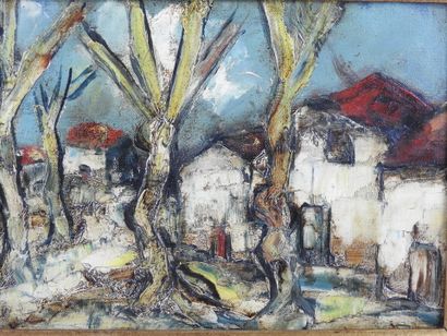 null Henri D'ANTY (1910-1998) Three trees. Oil on canvas signed lower left. 22 x...