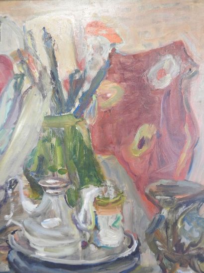 null Vladimir NAIDITCH (1903-1980/81): Still Life with a Teapot. Oil on canvas signed...