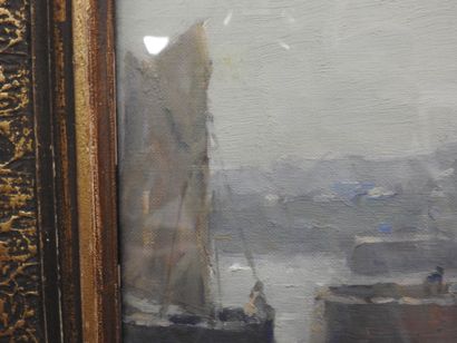 null Terrick John WILLIAMS (1860-1936): Bright Morning - Honfleur. Oil on canvas...