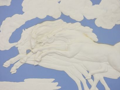 null After George STUBBS: The fall of Phaeton. Wedgwood cookie plate. 29 x 49 (at...