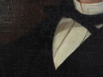 null Ecole FRANCAISE du XIXème siècle: Portrait d'homme de qualité. Huile sur toile....