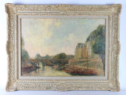 null Albert LEBOURG (1849 - 1928):

Paris, le Pont neuf et le petit bras de Seine...