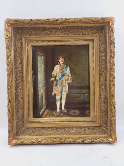 null DRUTEL: Portrait of a gentleman. Oil on panel. Signed lower left and dated 1886....