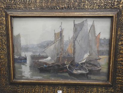 null Terrick John WILLIAMS (1860-1936): Bright Morning - Honfleur. Oil on canvas...