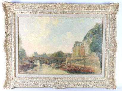 null Albert LEBOURG (1849 - 1928):

Paris, the Pont neuf and the small arm of the...
