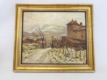 null Louis LABRO-FONT (1881-1952): Mirabel-aux-Baronnies. Oil on panel. 38 x 46 ...