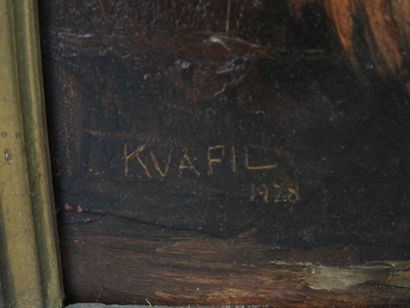 null Charles KVAPIL (Anvers 1884 - Paris 1957) : Nu féminin. Panneau. 41x33cm. Signé...