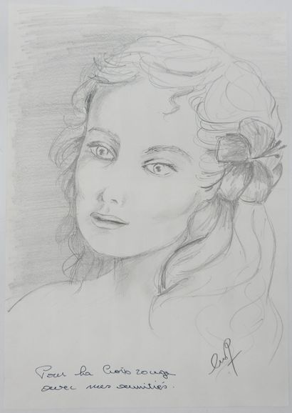 null Albert WEINBERG (1922 - 2011) Dan Cooper, dessin au crayon graphite sur papier,...