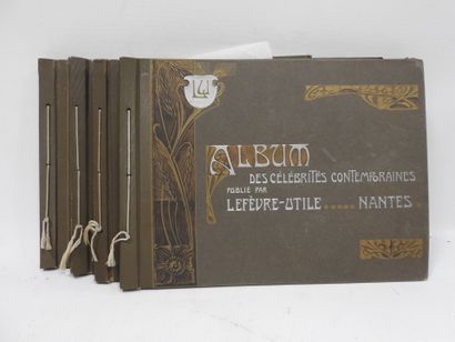 null QUATRE ALBUMS des célébrités contemporaines publiés par Lefèvre-Utile - Nantes....