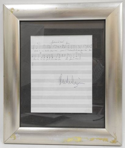 null Didier BARBELIVIEN : Manuscrit musical autographe pour une chanson sortie en...