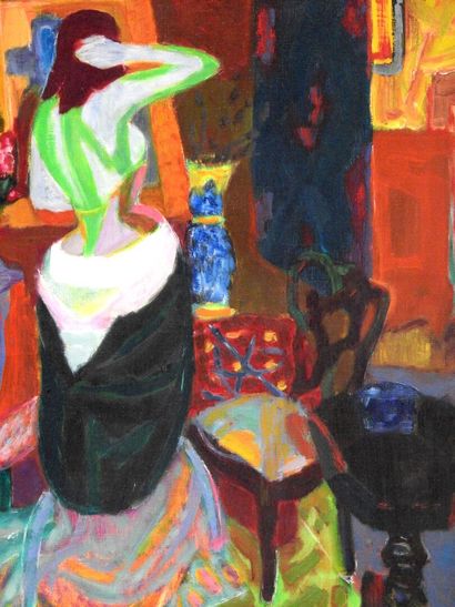 null Louis BERTHOMMÉ-SAINT- ANDRÉ (1905-1977)

Woman seen from behind in an interior.

Oil...
