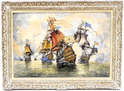 null Frank WILL (Franck William BOGGS) (1900-1951)

Louis XIV ships.

Watercolor,...