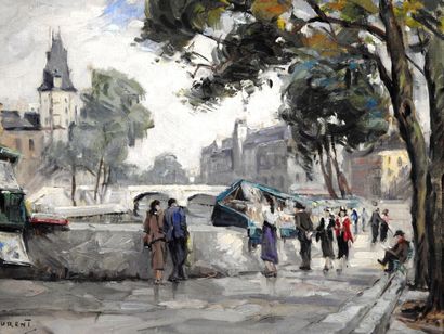 null 
Joseph LAURENT - XXth century




View of Paris.




Oil on canvas. Signed...