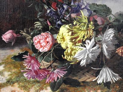 null David DE NOTER (1818-1892)

Still life with a bunch of flowers.

Oil on canvas....