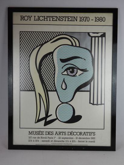 null Affiche pour l'exposition au musée des arts décoratifs de ROY Lichtenstein 1970-1980....